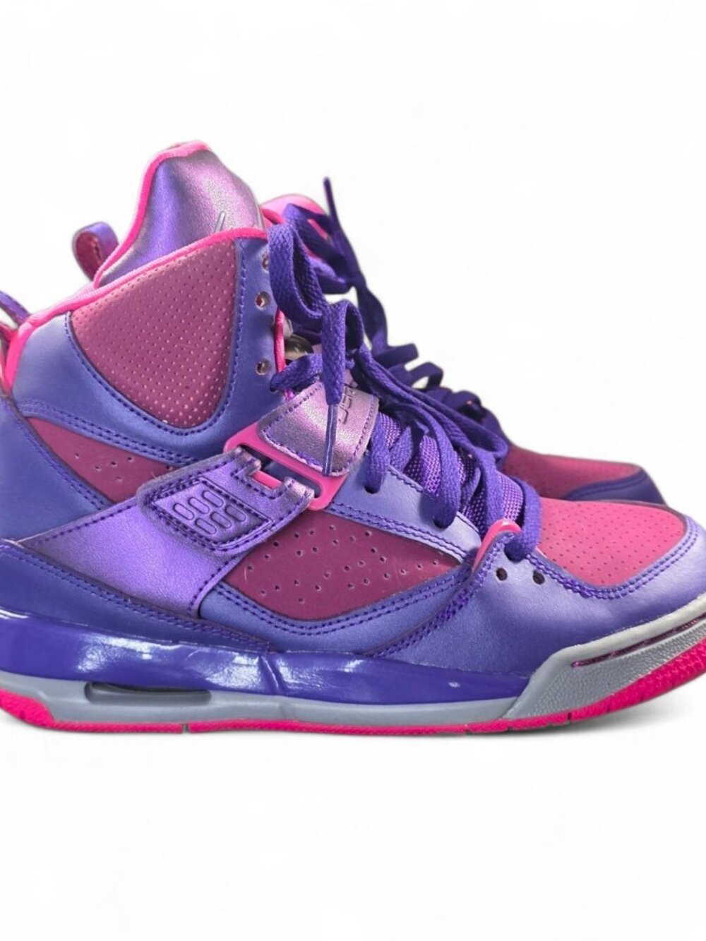 Nike Air Jordan Flight 45 524864-509 Girls 4Y Purple Pink High Top Sneakers
